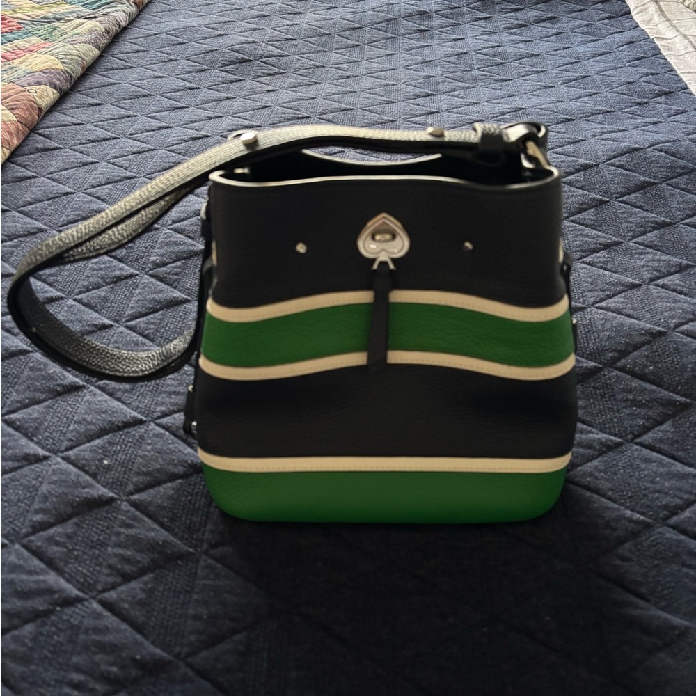 Kate Spade Marti Navy and Green Small Bucket Bag